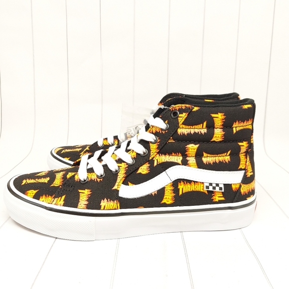 Vans Skate SK8-Hi Sneakers Thrasher Logo Shoes - Picture 2 of 12